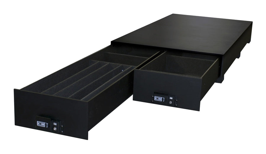 Tuffy Products Heavy Duty Gear Drawers Sl-, 2-Drawer, 50/50 Split, Black-01, Dimensions: 47 3/4 X 70 3/4 X 14