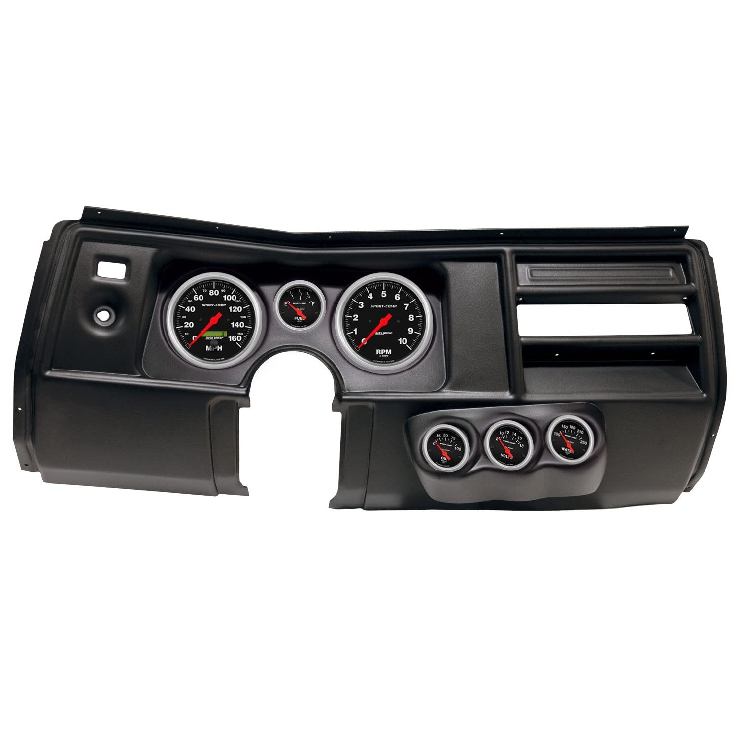 AutoMeter Dash Kit Direct Fit, (5" X2, 2 1/16" X4), Chevy Chevelle No Vent 69, Sport-Comp (2910-11)
