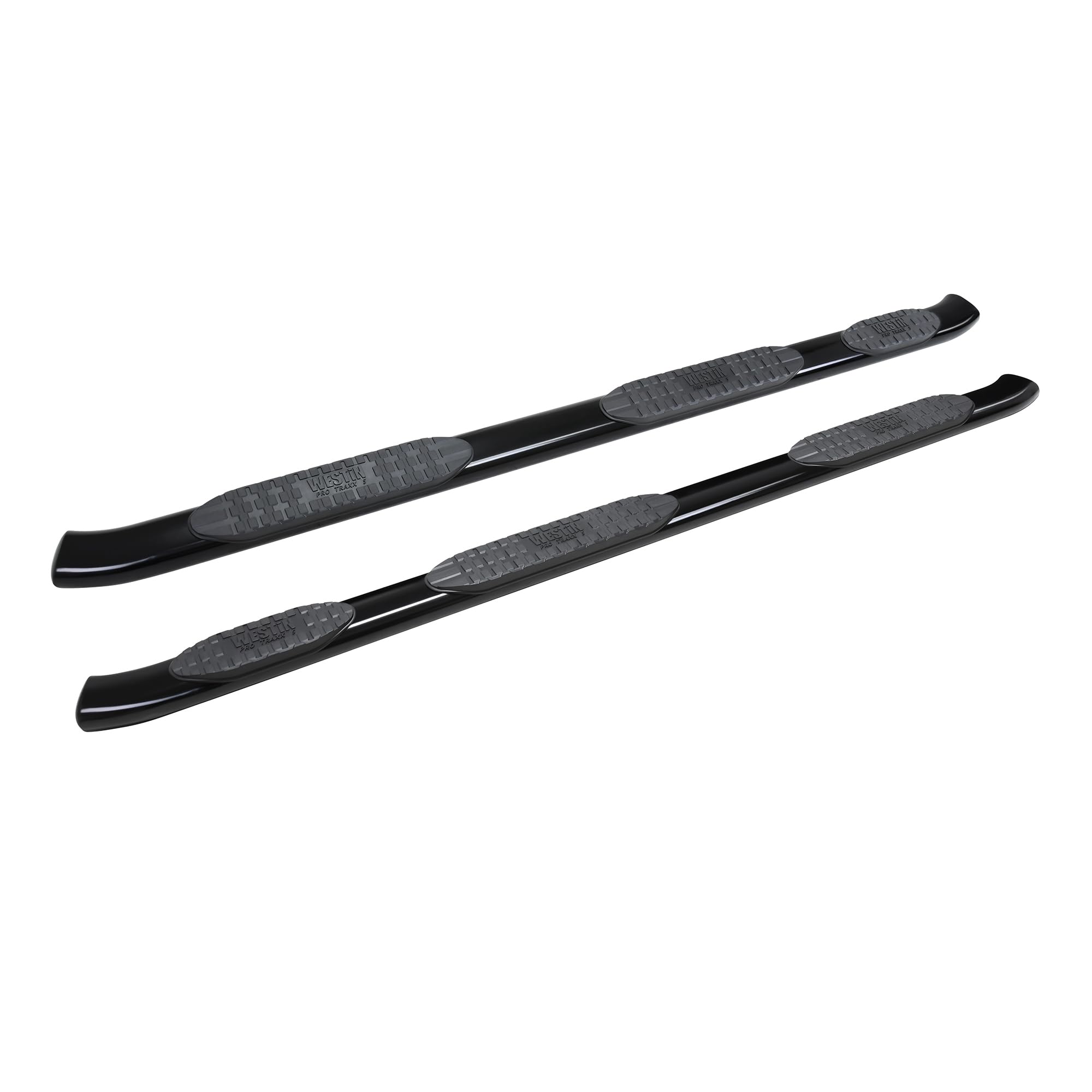Westin PRO TRAXX 5 Oval Wheel to Wheel Nerf Bars fits 2019-2025 Ram 1500 6'5" Quad Cab Bed (Exc 1500 Classic) Black Pair