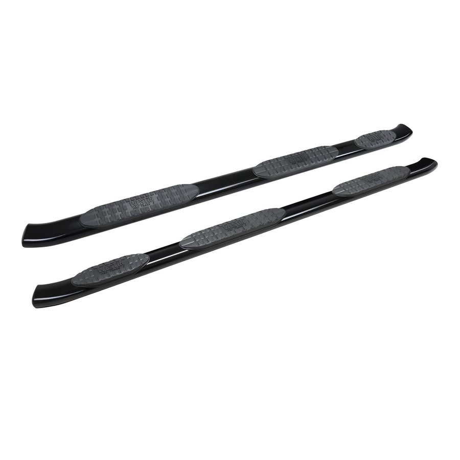 Westin PRO TRAXX 5 Oval Wheel to Wheel Nerf Bars fits 2019-2025 Ram 1500 6'5" Quad Cab Bed (Exc 1500 Classic) Black Pair