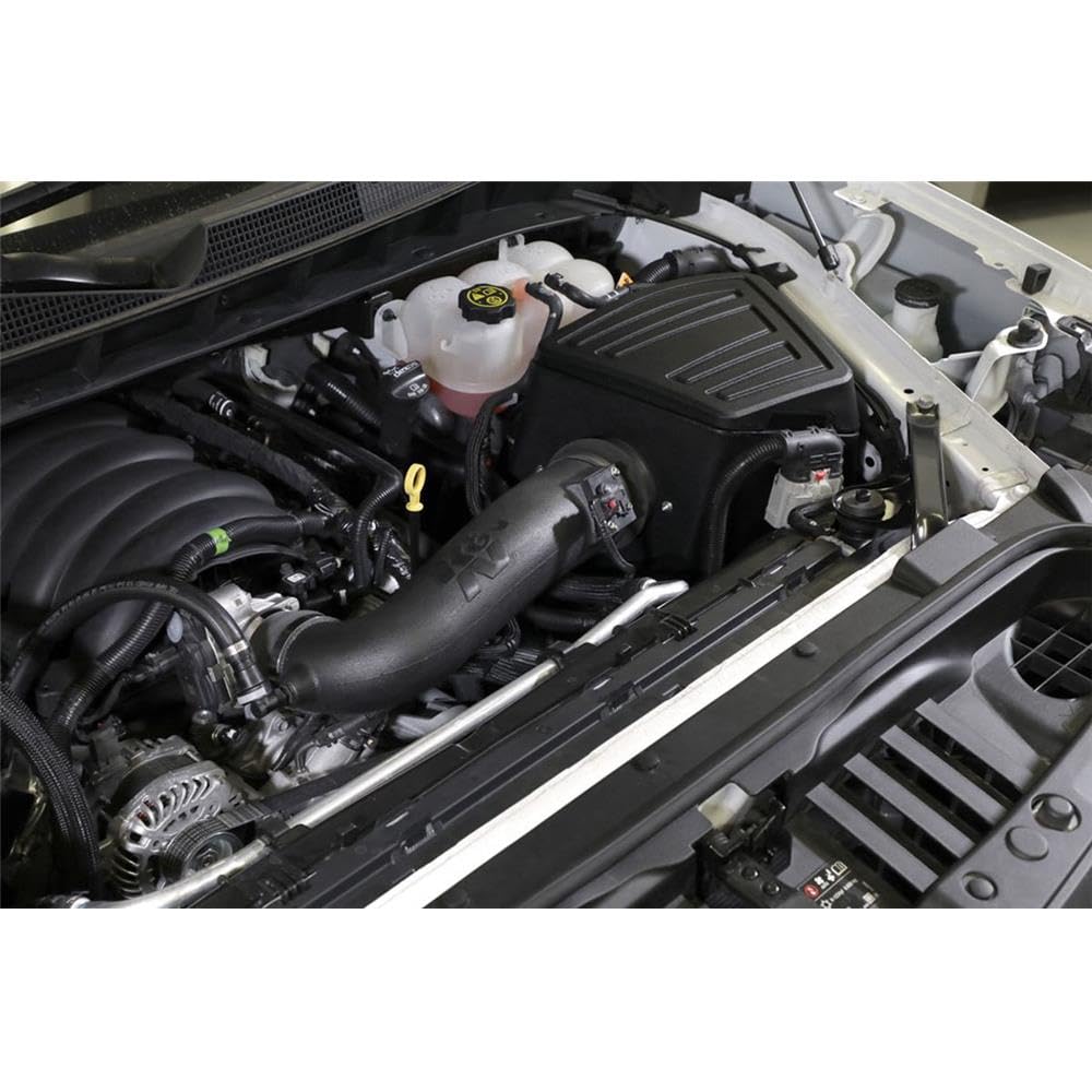 Cold Air Intake System K&N: High-Flow Air-Filter, Increase Performance & Horsepower: Compatible with 2019-2020 CHEVROLET Silverado 1500; 2019-2020 GMC Sierra 1500, 63-3117