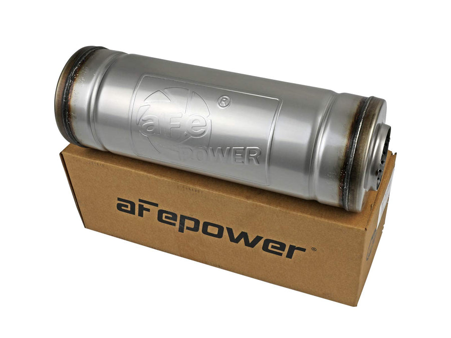 MACH Force-Xp aFe Power Muffler, 2-1/2" Inlet/Outlet, Center/Center, 9" x 14" Round Body