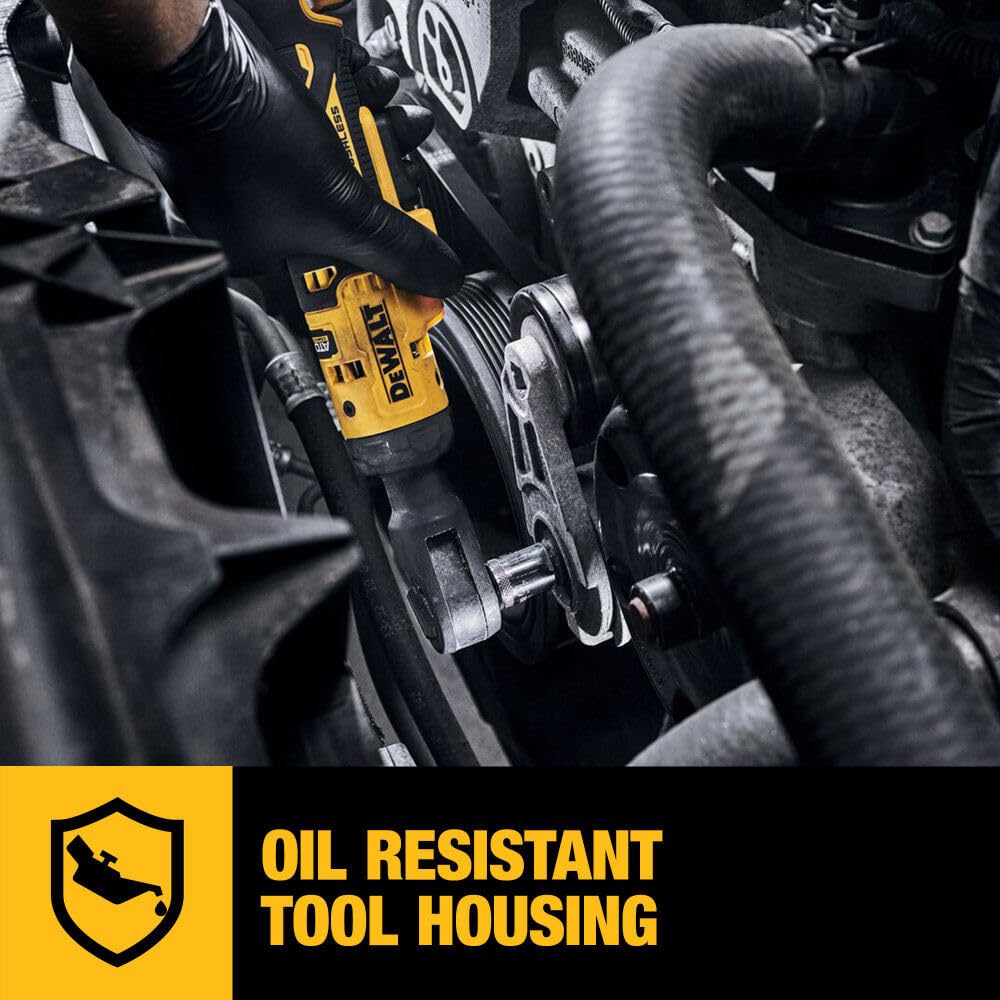 DEWALT 20V MAX Ratchet Set, 70 lbs of Torque, 3/8 inch, Battery and Storage Bag Included (DCF513D1)