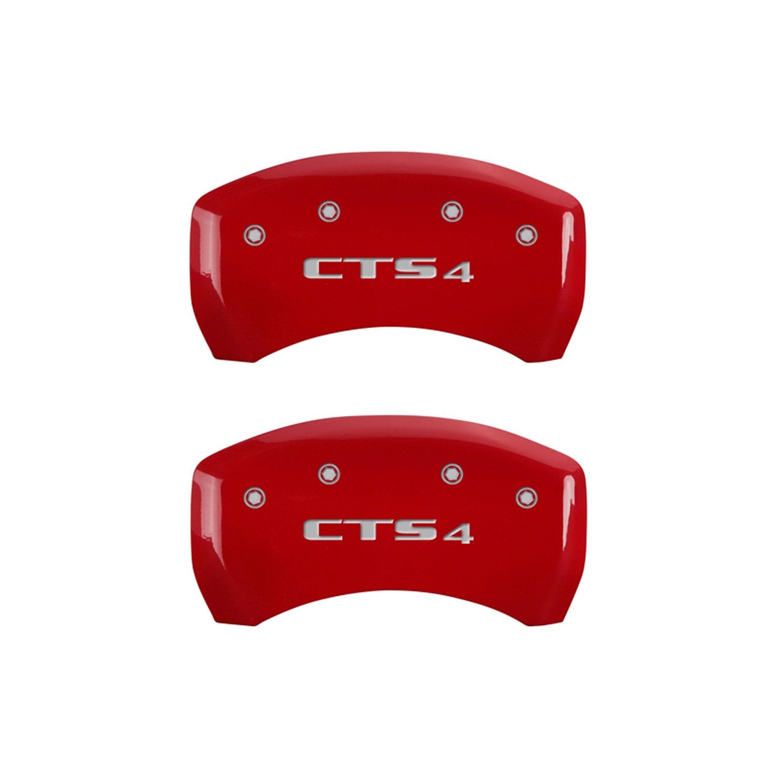 Caliper Covers MGP 35020SCT4RD with Red Powder Coat Finish, (Set of 4)