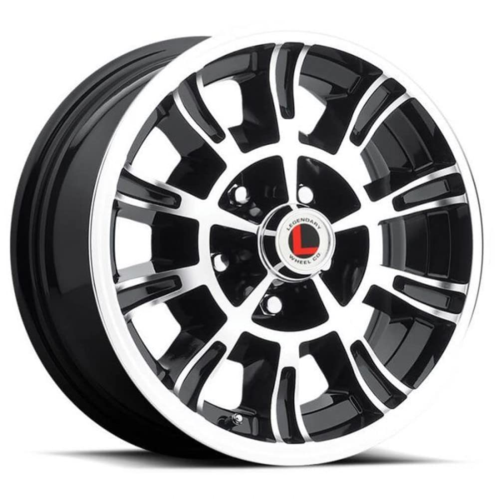 GT6-15 x 7 in. - Legendary Wheels 5 x 4.5-4.25 bs - Gloss Black/Machined