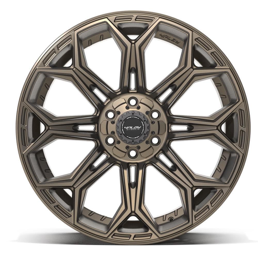 22 Inch 4PLAY Wheels Rim 4P83 Fits 6x135 & 6x139.7 22x10 Satin Bronze (1)