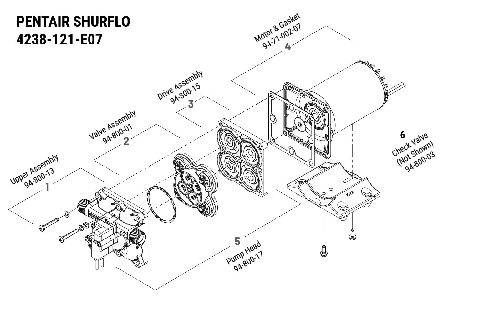 SHURFLO PENTAIR 4238-121-E07 Blaster II Washdown Pump, 12V Marine Diaphragm Pump, 3.5 GPM 45 PSI, Self Priming for Boat Deck RV Fresh Saltwater Cleaning