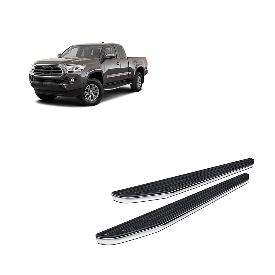 Premium Black Horse Running Boards Compatible with 2005-2023 Toyota Tacoma-PR-T579 Black