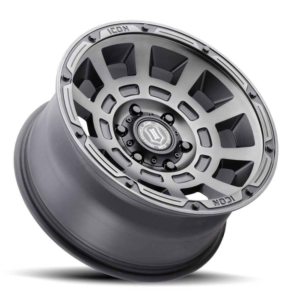Thrust ICON Alloys, Smoked Satin Black, 17 x 8.5/6 x 135, 6mm Offset, 5" BS, 2817856350SSBT