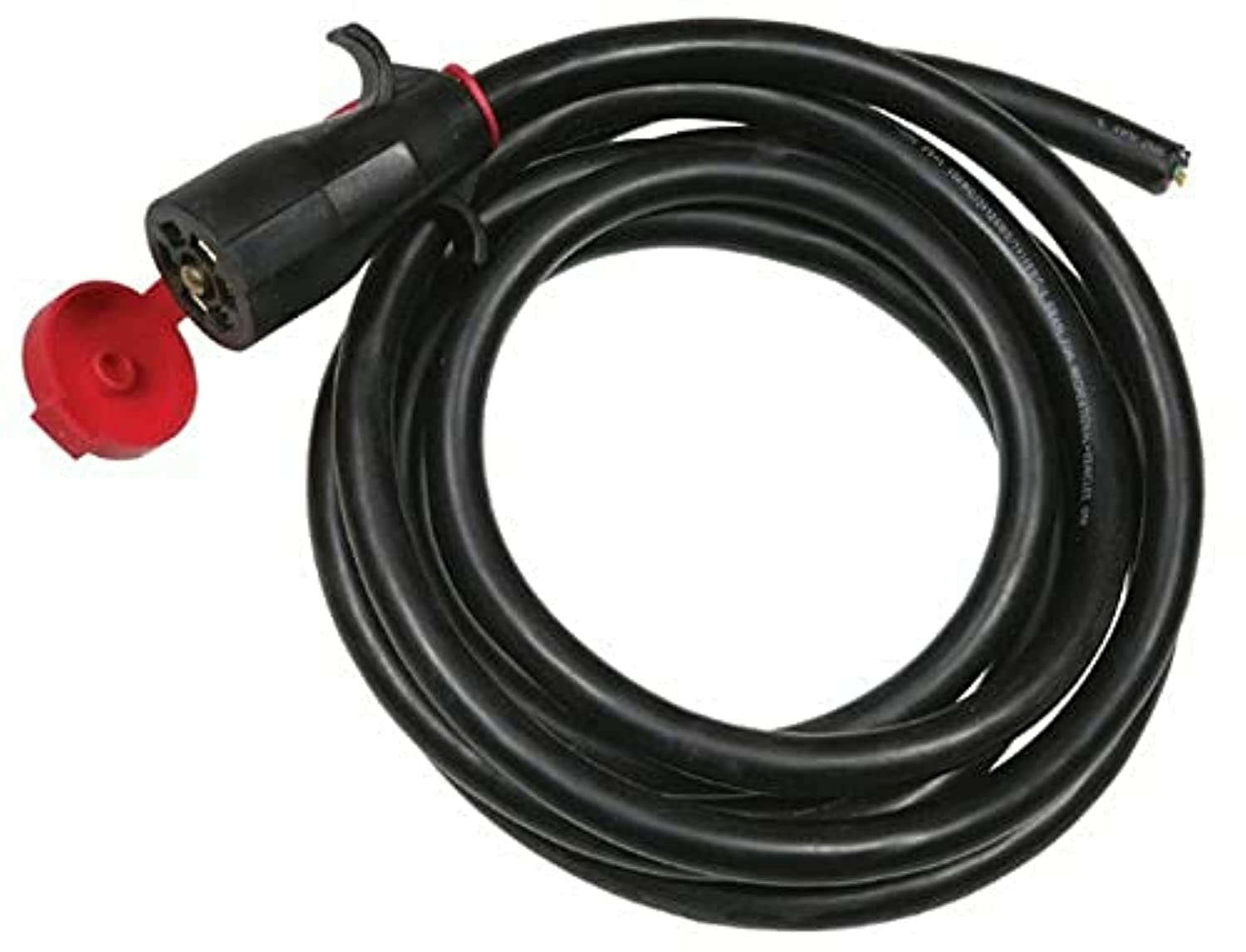 7-Way Trailer Wiring Connector Husky Towing 19430 – Trailer Side, 12 Feet Jacketed Wire, Heavy Duty Rubber, Universal Fit for 7-Way RV Blade Car-End Connectors
