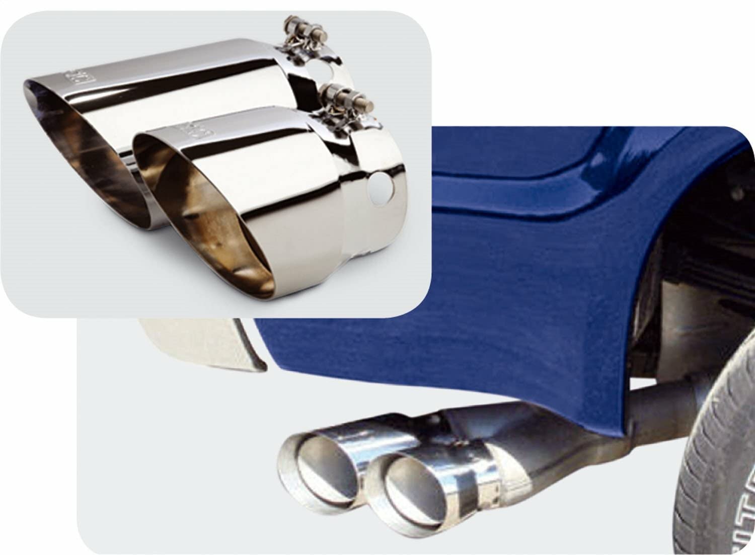 Exhaust Tip Go Rhino | Stainless Steel, Black | GRT35514B | Fits 3 ½" Diameter Exhaust Tubes