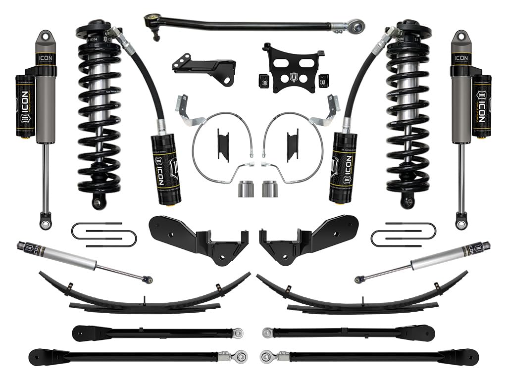 2023-2025 Ford F-250/F-350 Super Duty ICON 4WD, 4-5.5" Lift, Stage 6 Coilover Conversion System w/ Expansion Packs