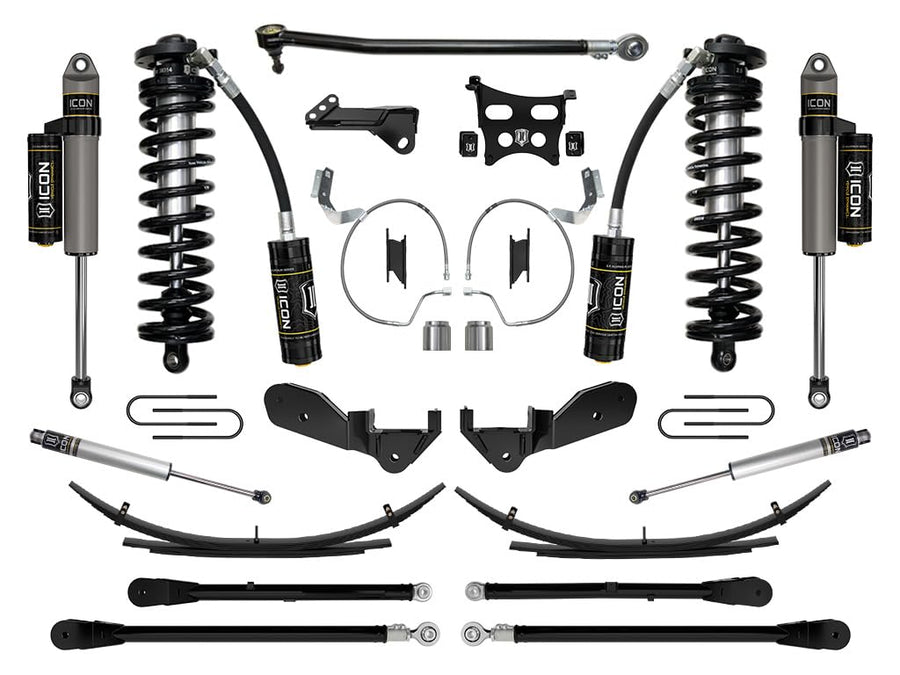 2023-2025 Ford F-250/F-350 Super Duty ICON 4WD, 4-5.5" Lift, Stage 6 Coilover Conversion System w/ Expansion Packs