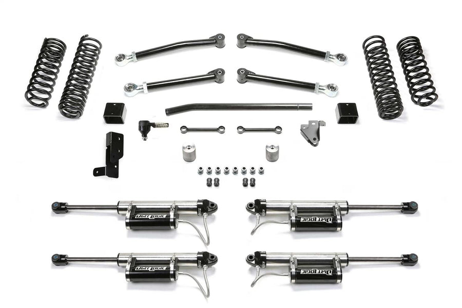 20-22 Jeep JL Fabtech 4WD 4 Dr Diesel and 392 3in Trail w/DLSS RESI SHKS (K4208DL)