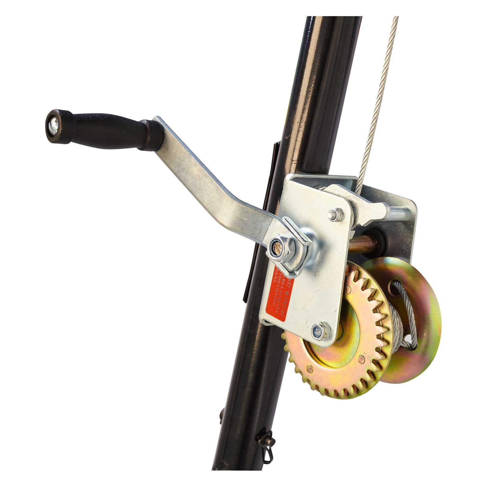 HME Black Steel Tri-Pod Game Hunting Hoist | Economical & Convenient Support Stand | Up to 300 lb. Capacity, 98" Lift Height