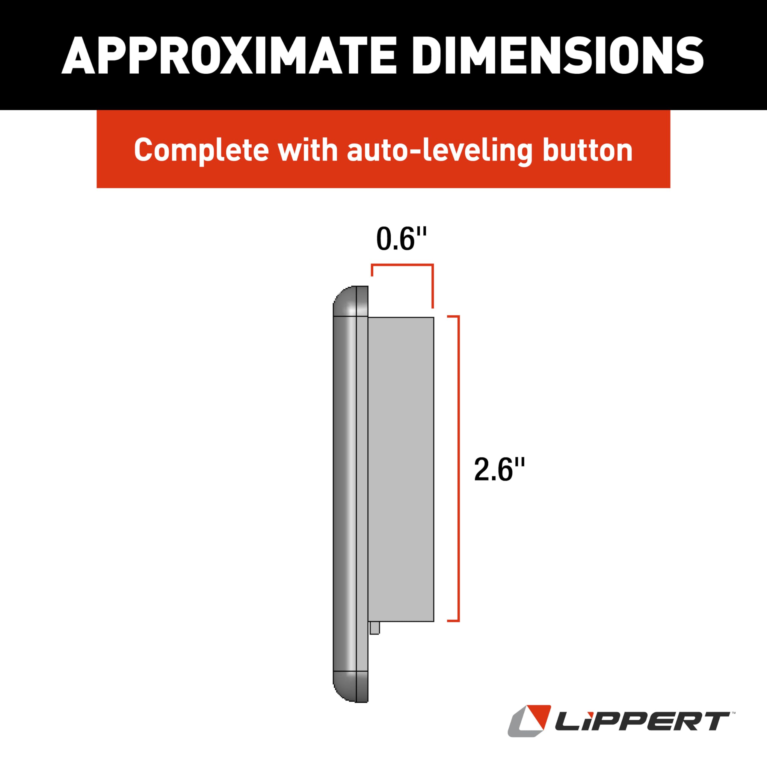 Lippert 5th Wheel and Travel Trailer Ground Control RV Leveling System Replacement Touchpad with Auto-Leveling Button - 421484