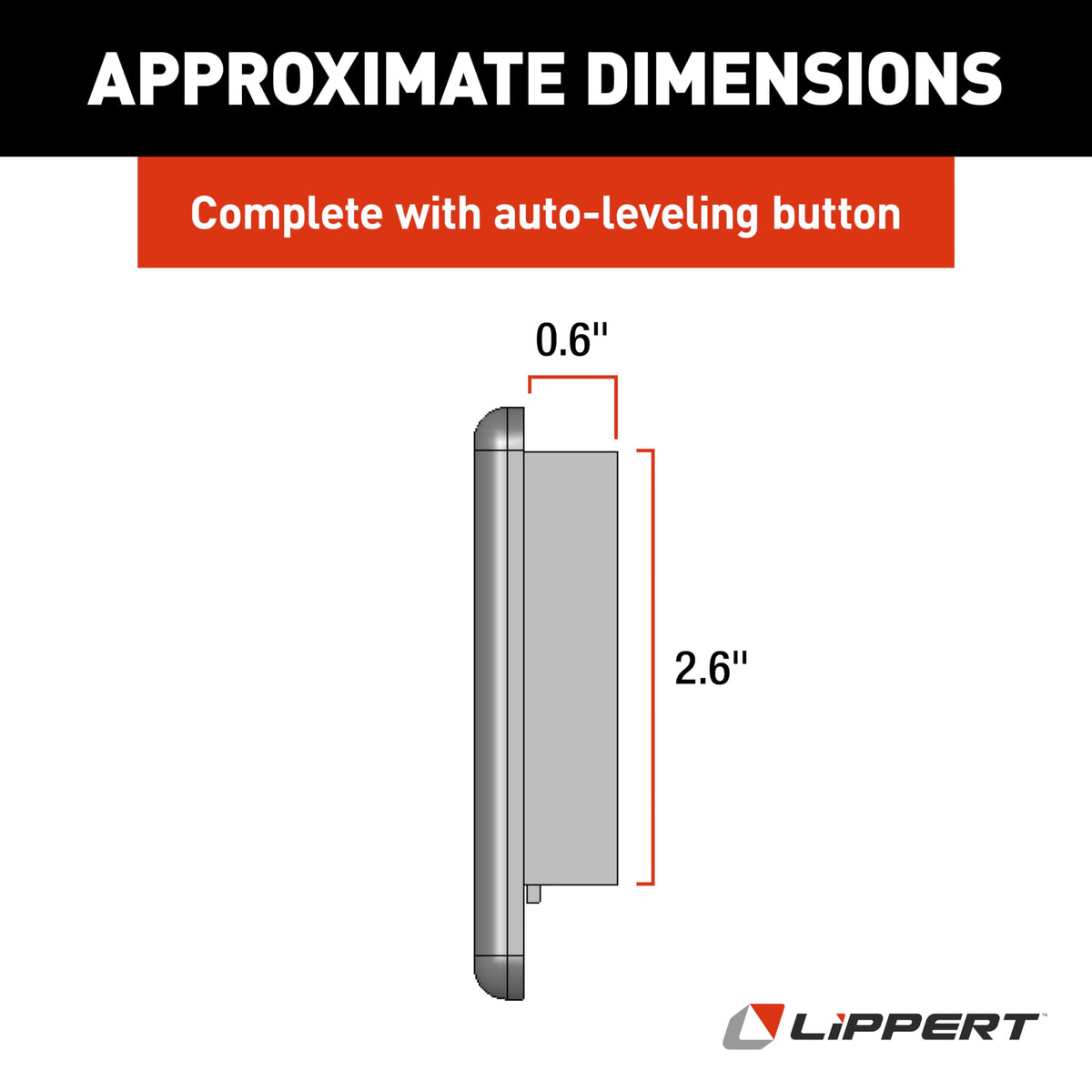 Lippert 5th Wheel and Travel Trailer Ground Control RV Leveling System Replacement Touchpad with Auto-Leveling Button - 421484