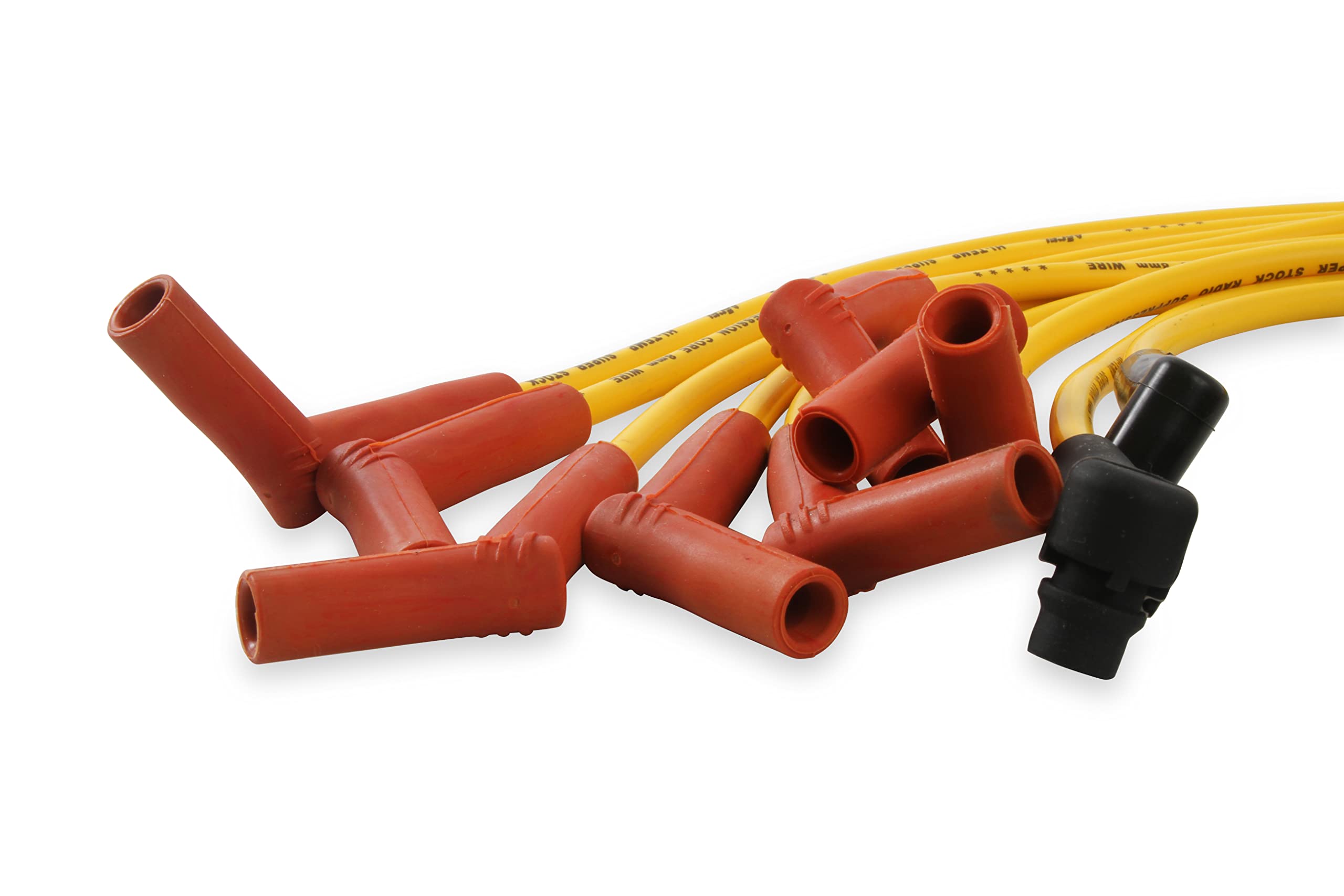 Super Stock ACCEL 4056 Spark Plug Wire Set - 8mm - Custom with Graphite Core - Yellow with HEI Stock Style Boots