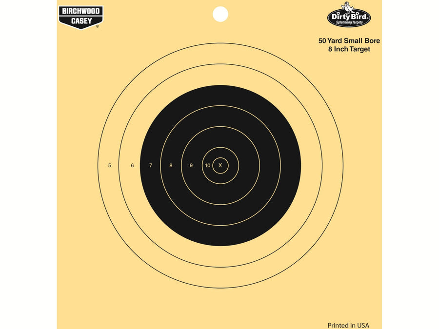 Birchwood Casey White Dirty Bird Splattering Bore Reactive Targets for Indoor and Outdoor Use, 8" 50 Yard Small BORE - 25 Targets
