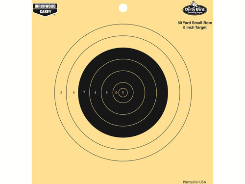 Birchwood Casey White Dirty Bird Splattering Bore Reactive Targets for Indoor and Outdoor Use, 8" 50 Yard Small BORE - 25 Targets
