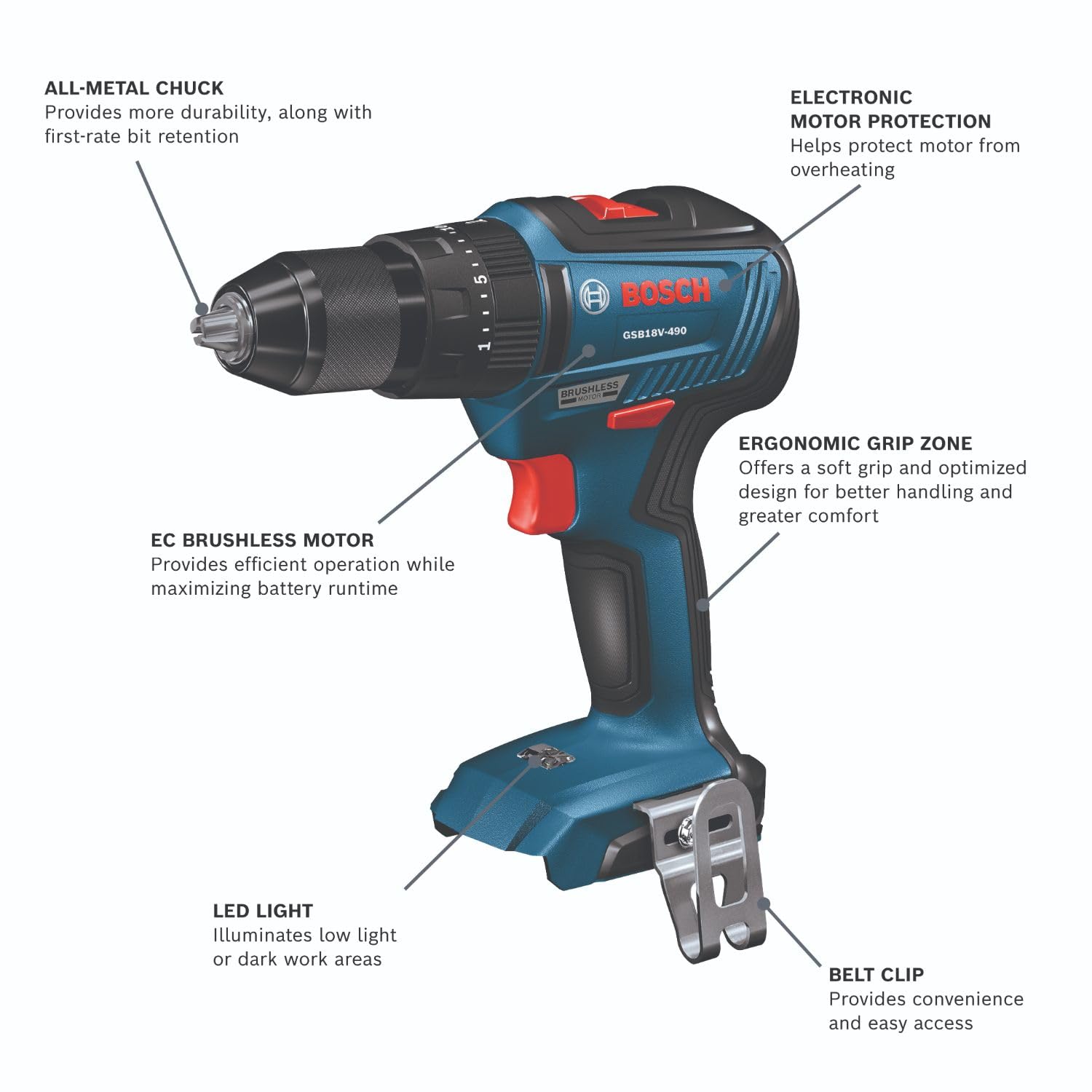 GXL18V-240B22 Bosch 18V 2-Tool Combo Kit with 1/2 In. Hammer Drill/Driver, Two-In-One 1/4 In. and 1/2 In. Bit/Socket Impact Driver/Wrench and (2) 2 Ah Standard Power Batteries