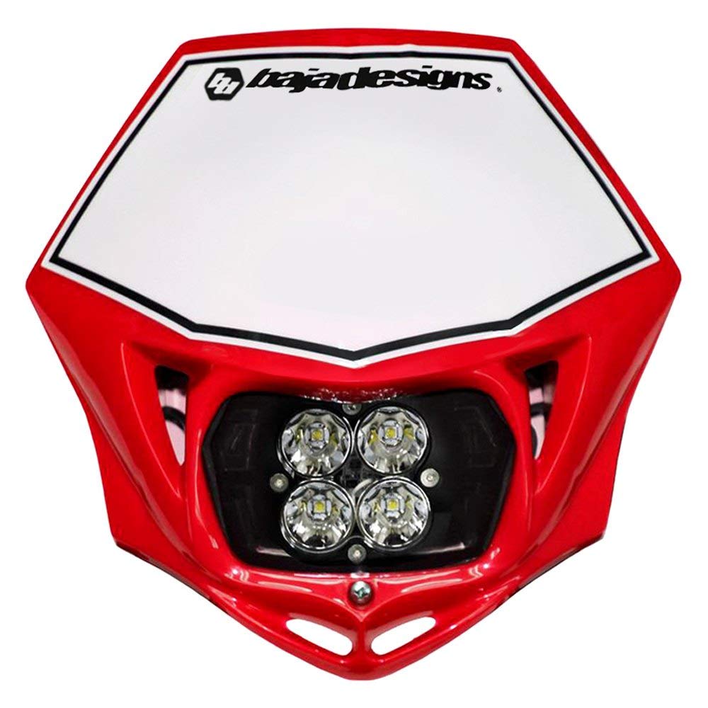 Baja Designs Squadron Sport Motorcycle Headlight Kit with Red Shell (D/C)