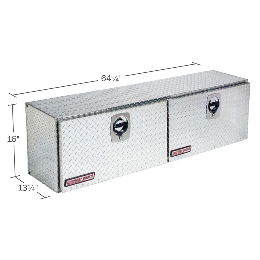 Weather Guard Hi-Side Model 364-0-02 Truck Box, Aluminum, Clear, 7.9 cu ft capacity