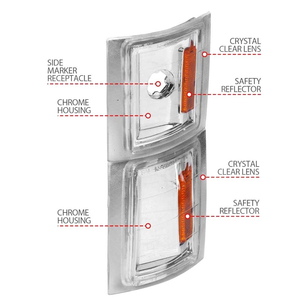 1994-1998 Chevrolet Blazer Anzo USA Corner Lights Clear Lens w/Amber Reflector (521041)