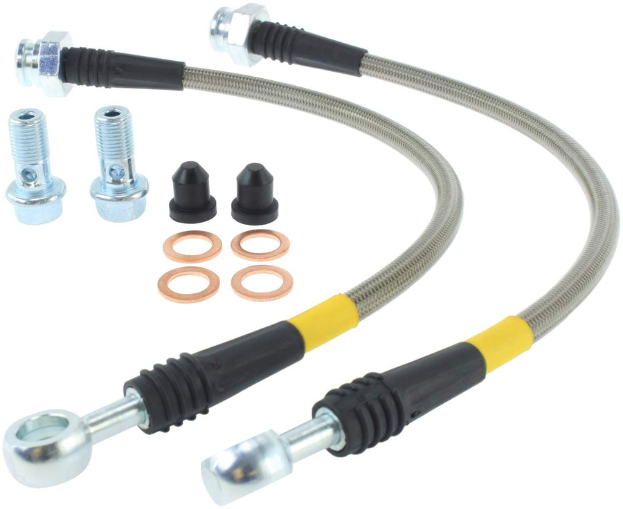 Stainless Steel Braided Brake Hose Kit StopTech 950.42507 Rear Stainless Steel Braided Brake Hose Kit