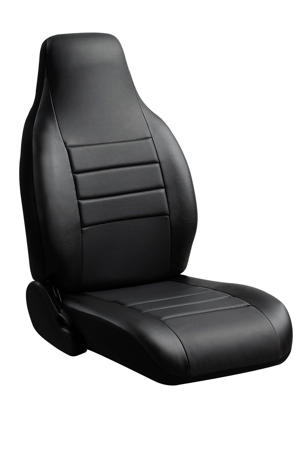 Fia Custom Fit SL67-51 BLK/BLK Front Seat Cover Bucket Seats - Leatherette (Solid Black)