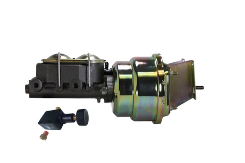 Compact-10 Series LEED BRAKES 7 Inch Dual Power Booster Kit With Adjustable Proportioning Valve Zinc Plated