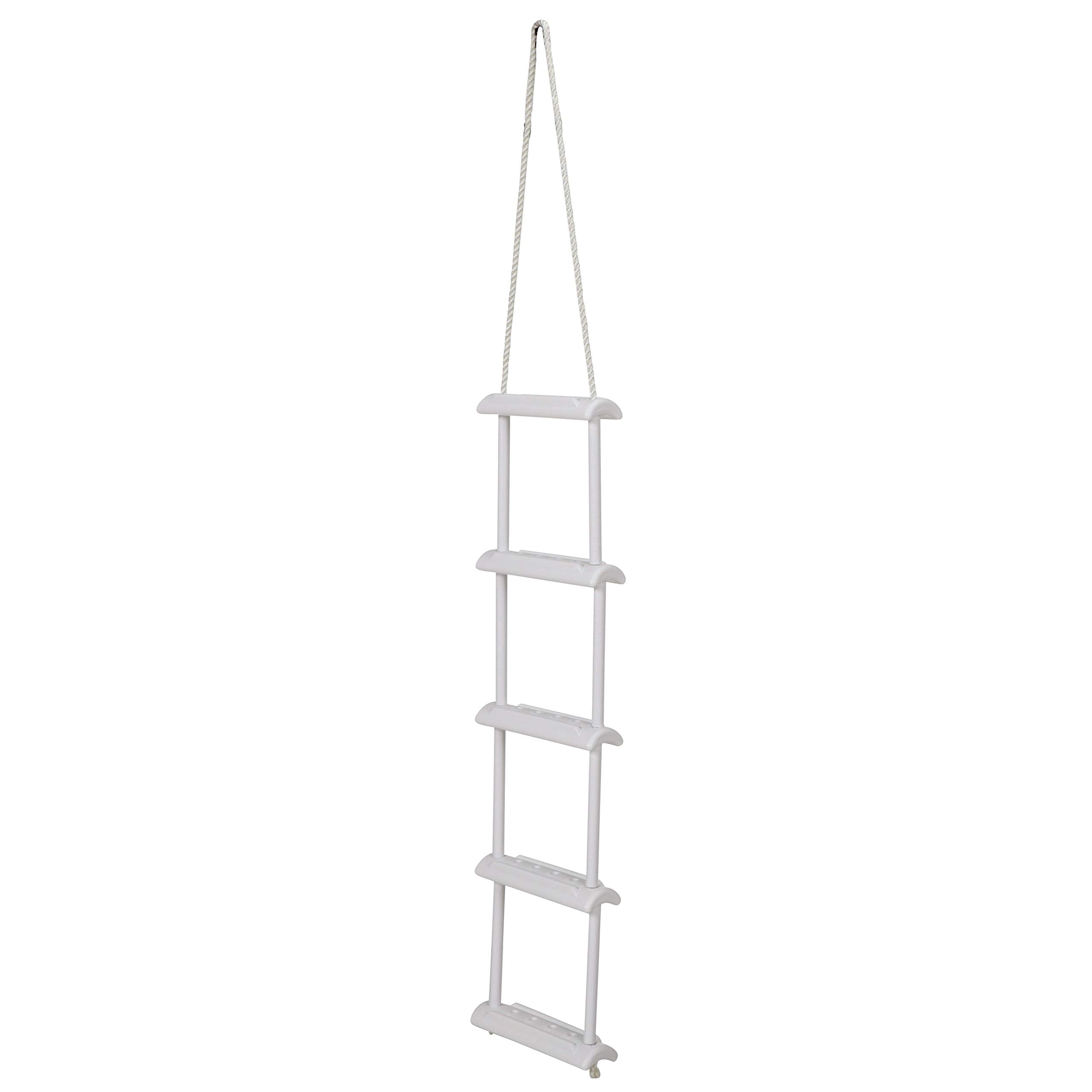 Rope Ladder Attwood 11865-4, 5 Steps, 11 1/2-inches Wide x 64-inches Long, Non-Slip Step Surfaces, Nylon Rope