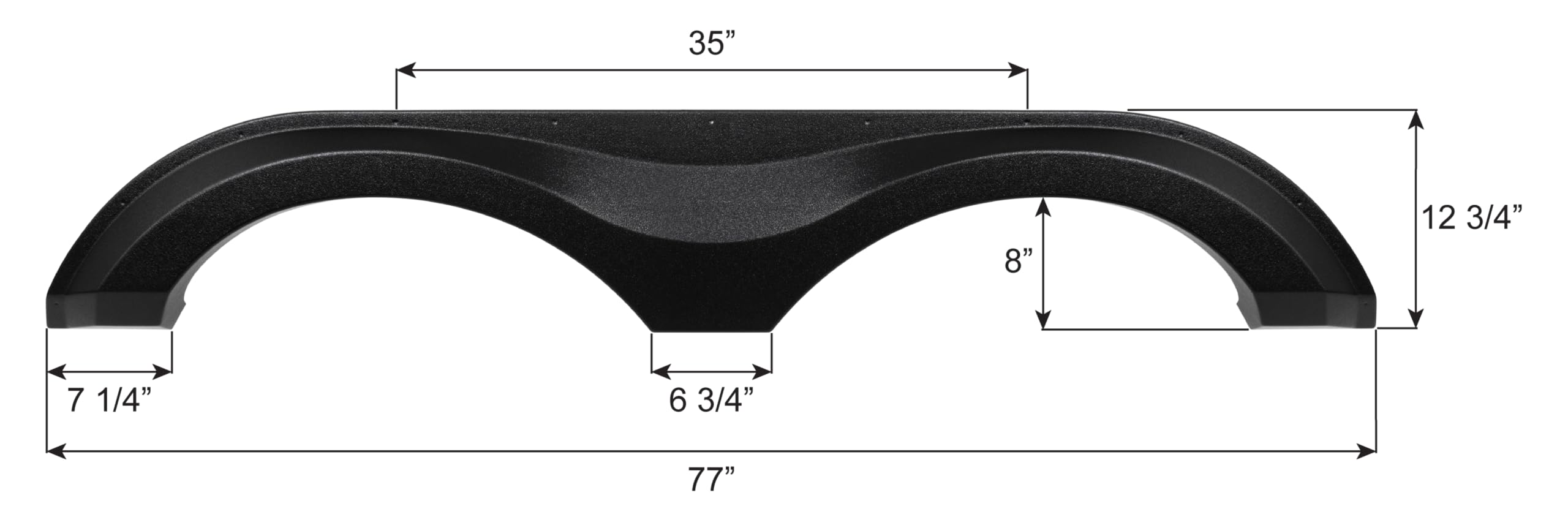 Fender Skirt ICON 15043, Tandem, Grand Design, FS5012, Black