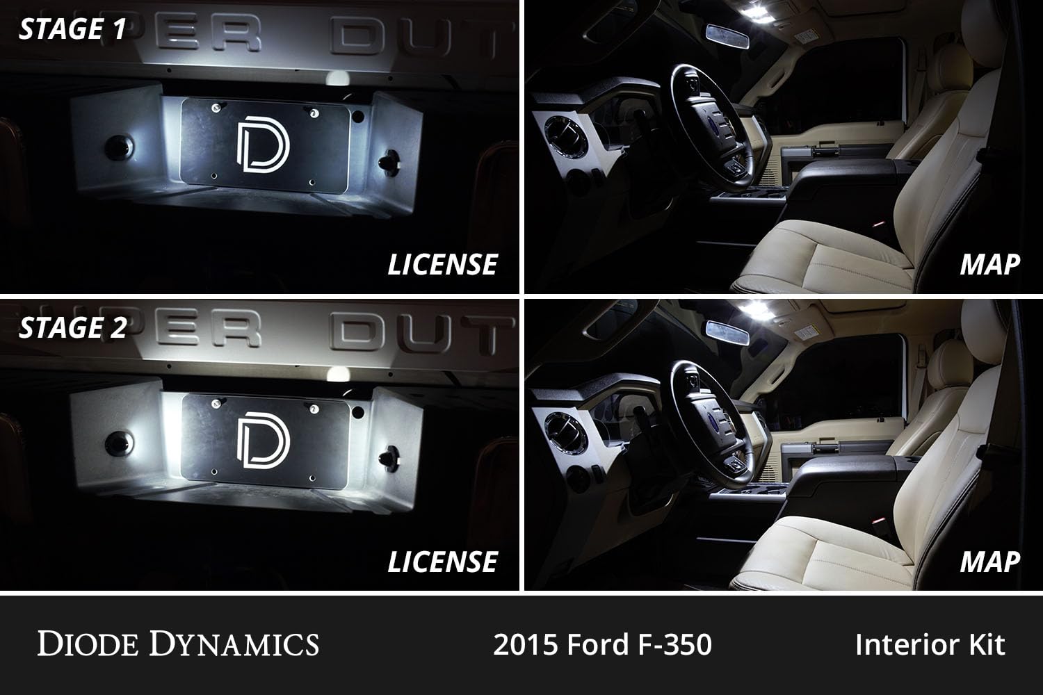 LED interior bulb pack Diode Dynamics compatible with Ford Super Duty 2008-2016, Stage 2