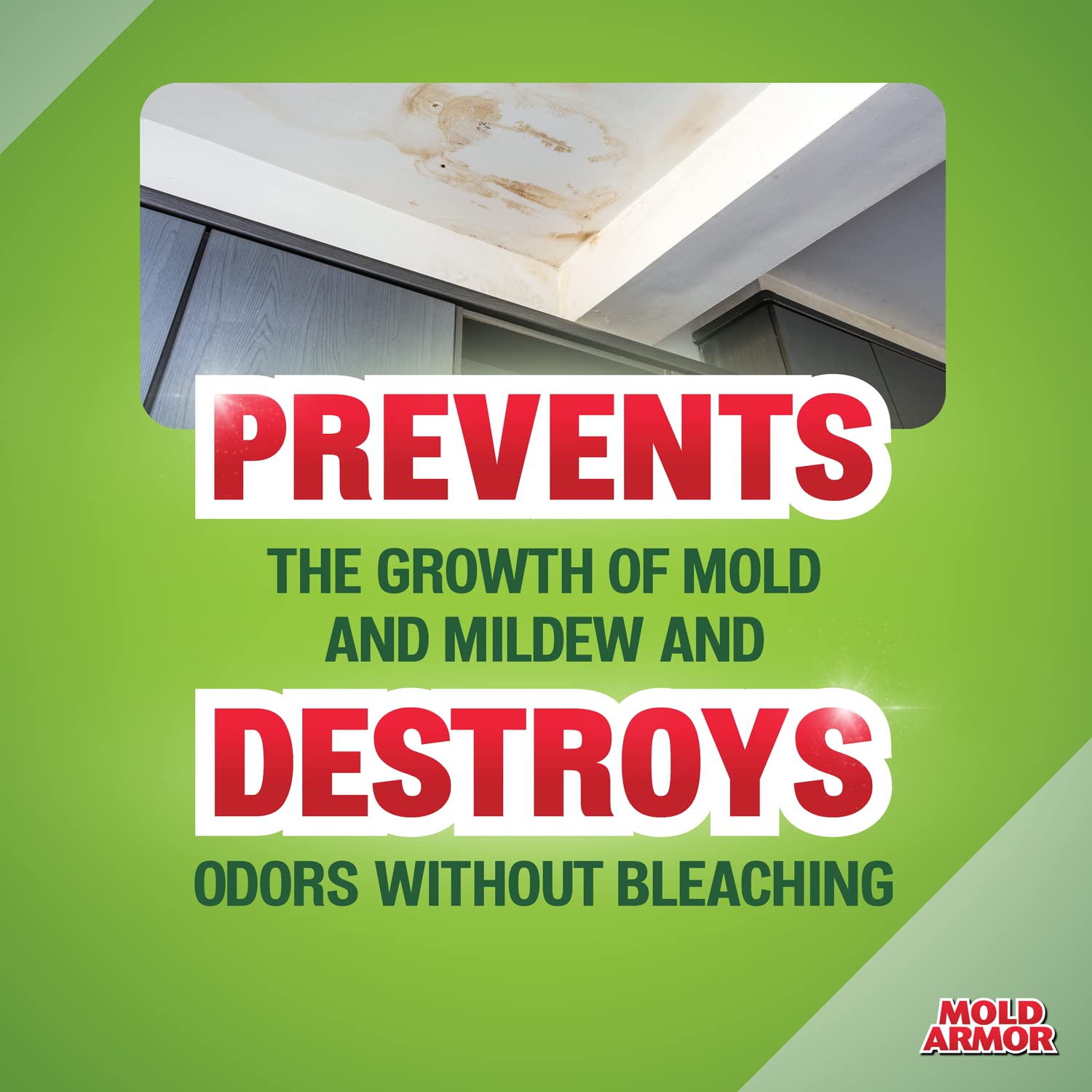 Mold Remover & Disinfectant Cleaner Mold Armor, 32 oz. Spray Bottle, Inhibits Growth of Mold, Kills 99.9% of Household Bacteria and Viruses, Easy-To-Use Mildew and Mold Control Solution