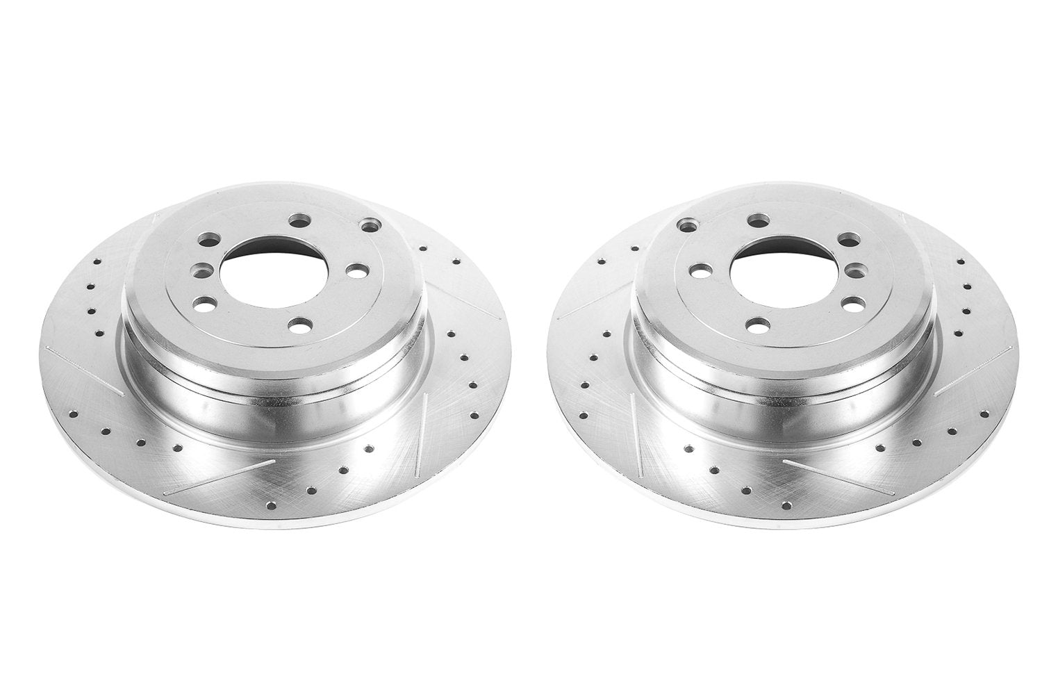 Rear Power Stop EBR696XPR Drilled and Slotted Evolution Rotor (Pair) For Land Rover Range Rover 2003-2005 [Model Specific]