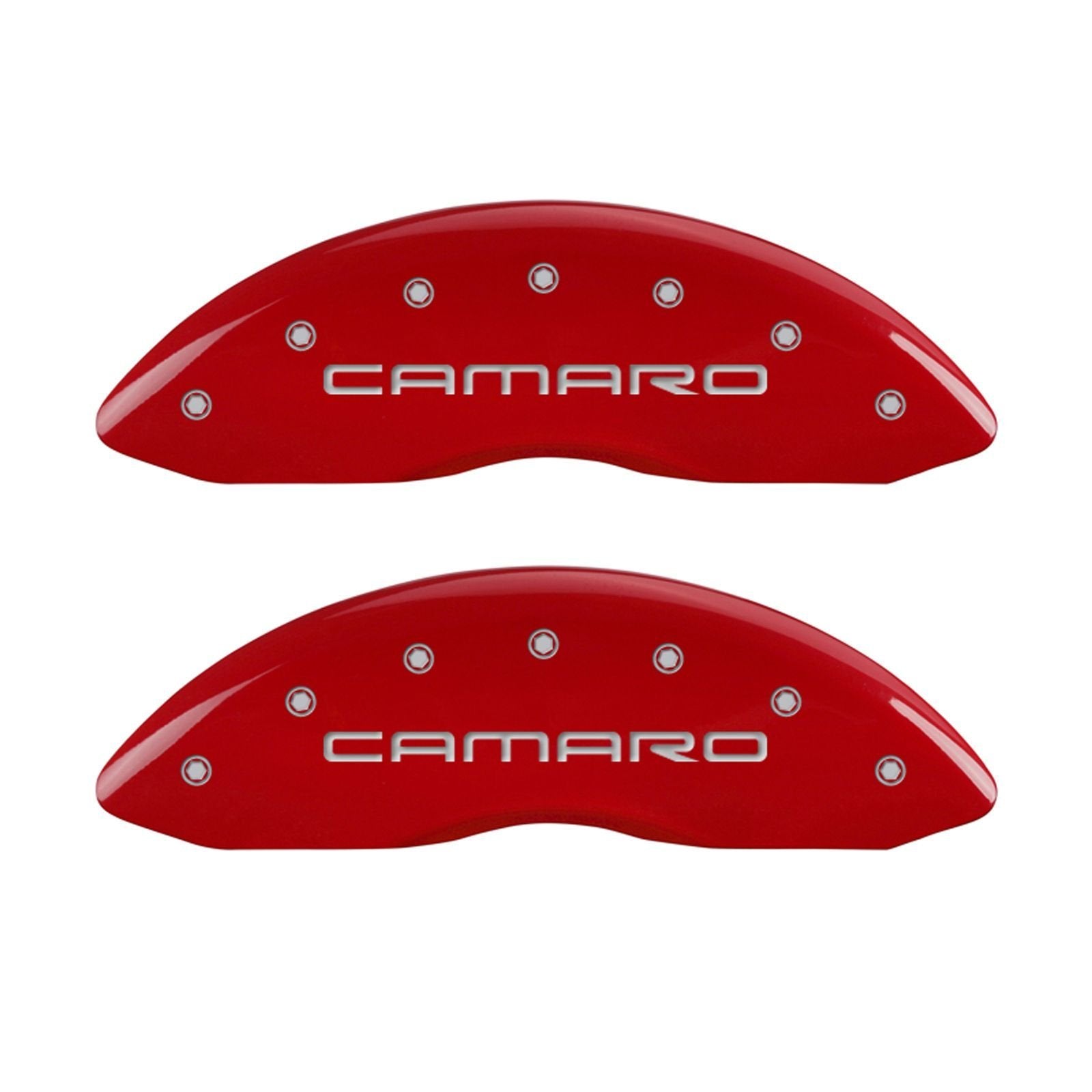Caliper Covers MGP 14027SCS4RD with Red Powder Coat Finish, (Set of 4)