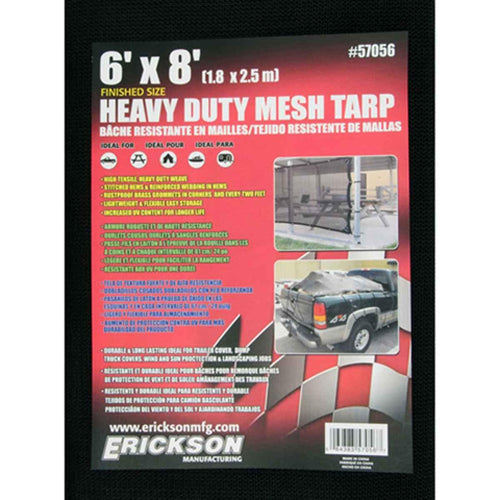 6' x 8' Heavy Duty Mesh Tarp Erickson 57056