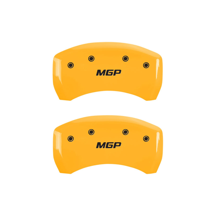 Caliper Covers MGP 16219SMGPYL Yellow (Set of 4, Engraved Front and Rear: MGP, Yellow powder coat finish, black characters)