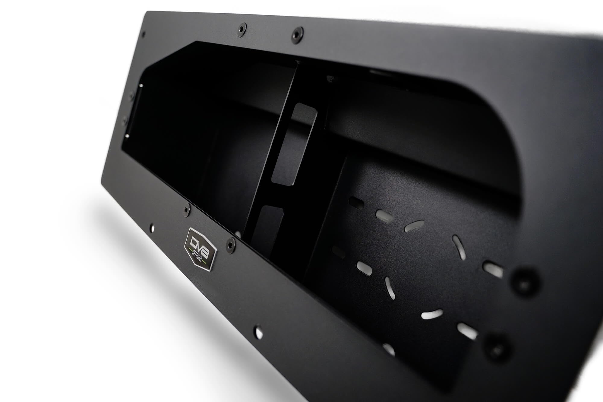 Air Compressor Mount & Storage Box DV8 Offroad for The 2021-2025 Ford Bronco | Designed for ARB Single or Twin Air Compressors | Heat Shield to Reduce Temperatures from Exhaust/Exterior