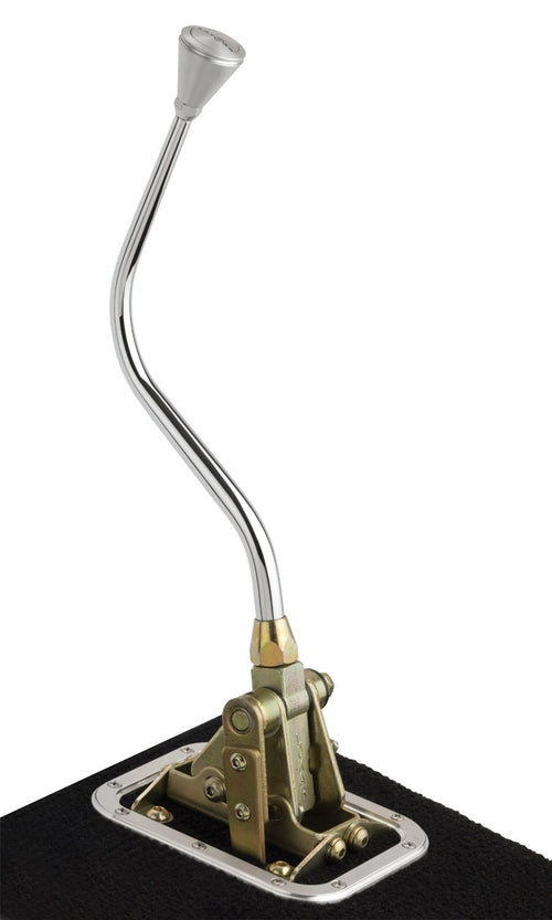 Black Auto Trans Mount Lokar XATS6350GB with Bend Lever and Mushroom Knob