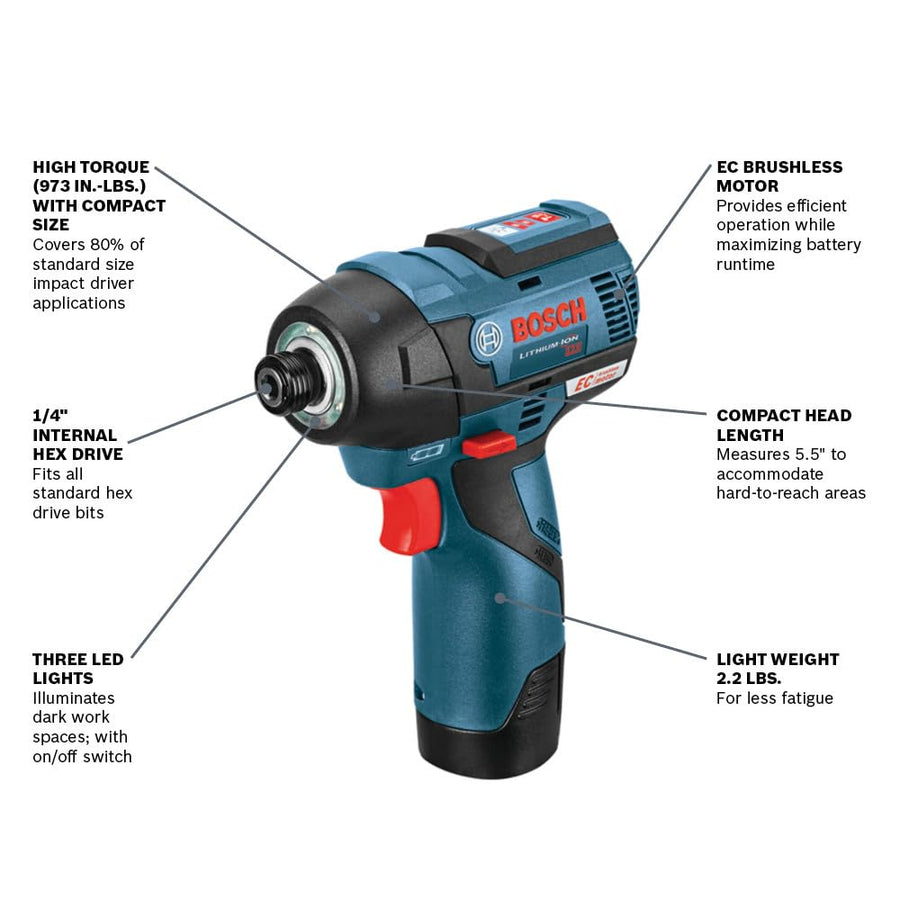 12V Max Bosch PS42N Brushless Impact Driver (Bare Tool)