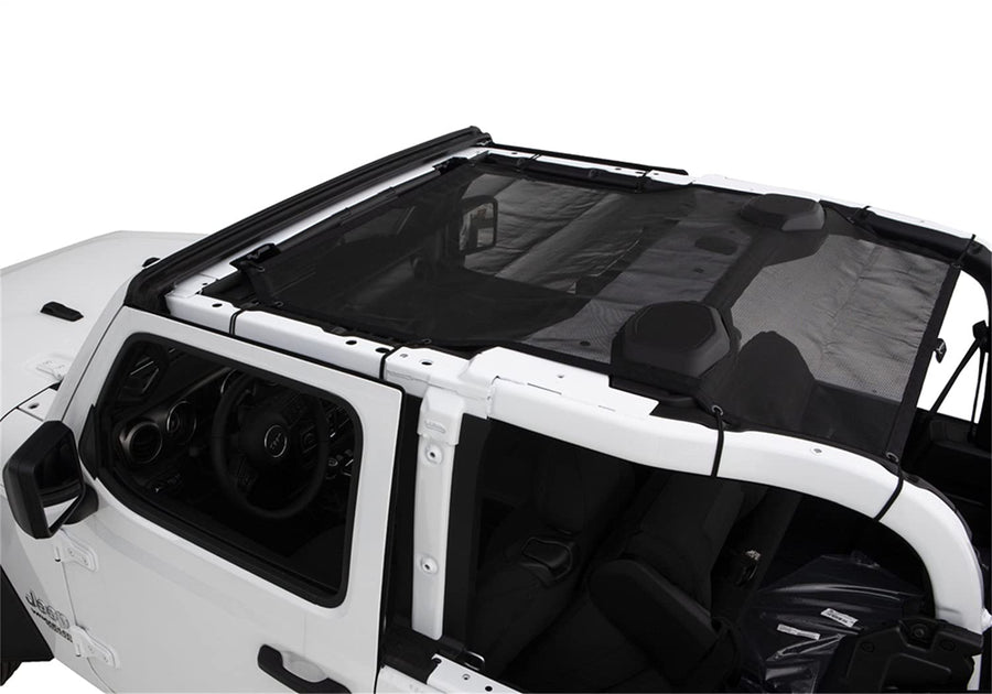 California Brief Soft Top RAMPAGE PRODUCTS for Jeep Wrangler JL | Black, Mesh | 91817 | Fits 2018-2025 Jeep Wrangler JL 2-Door