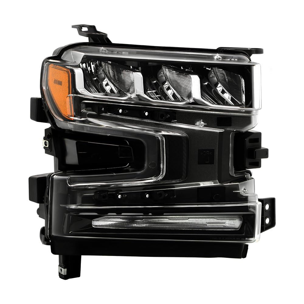 Chevy Silverado Spyder (POE) Full LED DRL and High/Low Beam w/Halogen Signal Bulb Headlight - OE Right