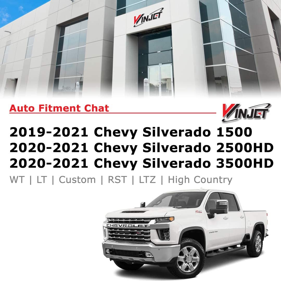 Fog Lights Winjet Compatible with [2019 2020 2021 Chevrolet Silverado 1500 2500 3500] Driving LED Fog Lights + Switch + Wiring Kit