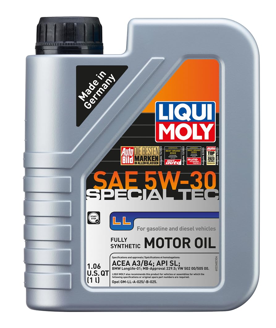 LIQUI MOLY SAE 5W-30 Special Tec LL | 1 L |Fully synthetic engine oil | SKU: 2248