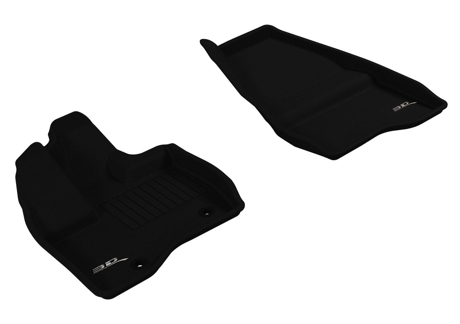 Kagu 3D MAXpider Custom Fit Floor Mat (Black) Compatible with Ford Explorer 2011-2014 - Front Row