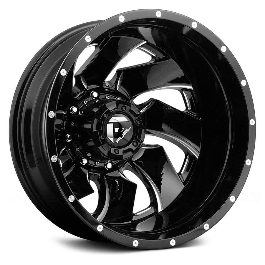 D574 FUEL OFF-ROAD CLEAVER 20X8.25, 8X6.5, 8.76, 105mm GLOSS BLACK MILLED - D57420828D