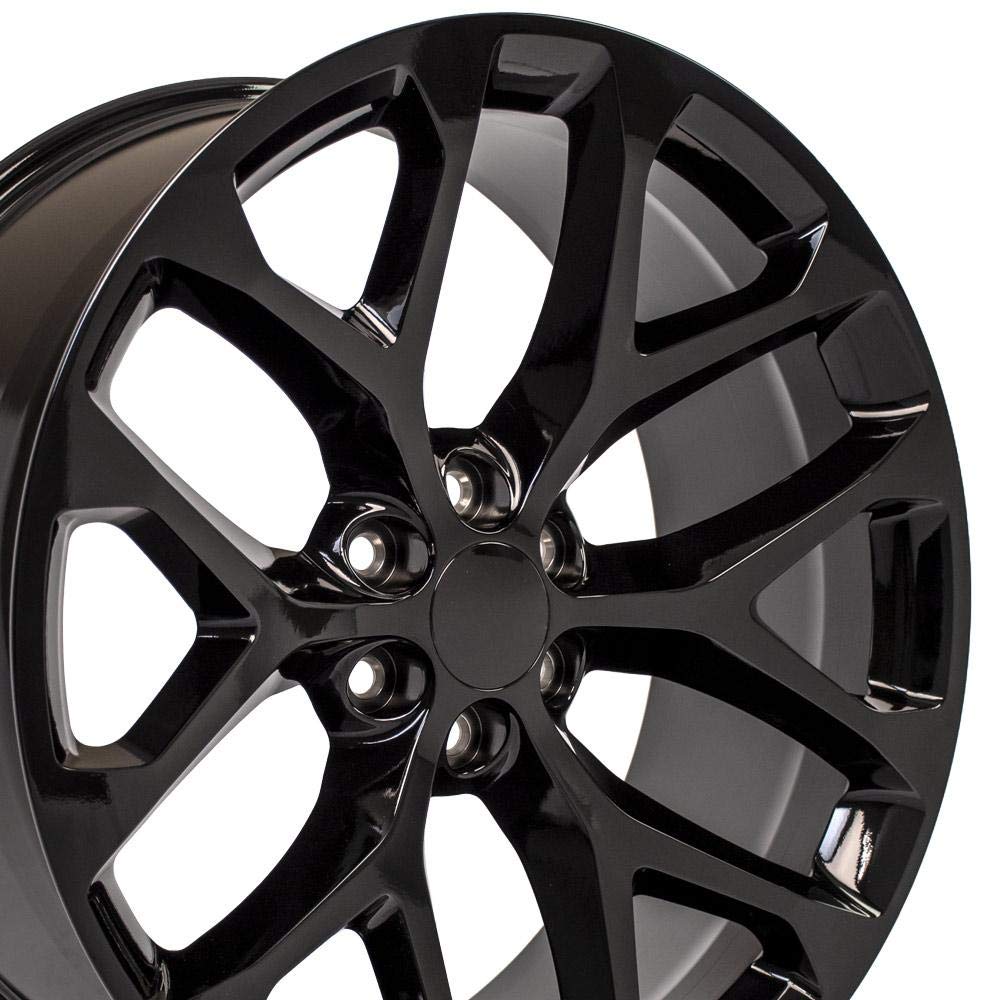 24x10 Snowflake Wheels CV98 - Gloss Black 24 Inch Rims - 6x139.7 Wheels, Optional TPMS & 295/35/24 Tires and Rims Packages - Fits GM Trucks & SUVs (Single Rim)