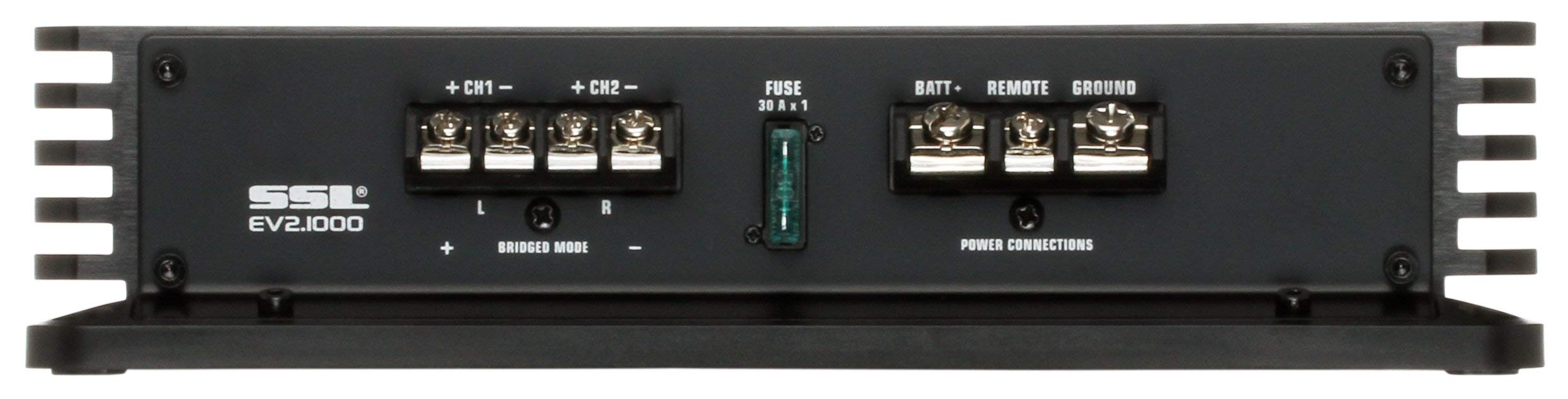 Sound Storm Laboratories 2 Channel Car Audio Amplifier EV2.1000 - 1000 High Output, High/Low Level Inputs, Hook Up to Subwoofer for Bass